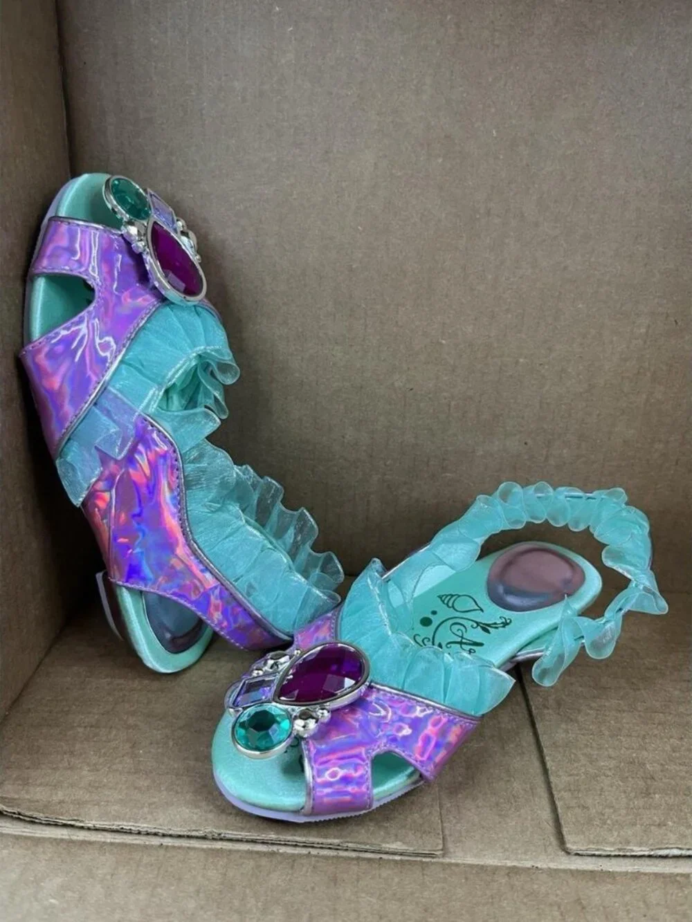 BRAND NEW Disney Princess ARIEL LITTLE MERMAID Costume Footwear SIZE 9/10